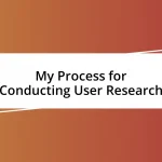 My Process for Conducting User Research